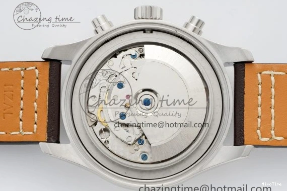 MIROTIME 1222 Thermal Pilot Chrono SS AZF 1:1 Best Edition Brown Dial on Brown Leather Strap A 7062